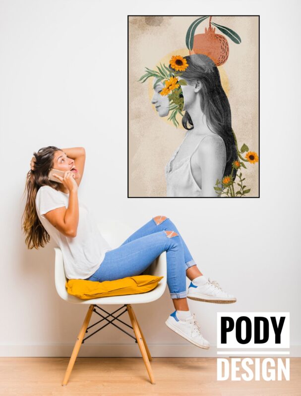 tablou vintage girl pody design